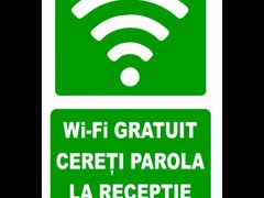 Indicator pentru wi-fi gratuit cereti parola la receptie