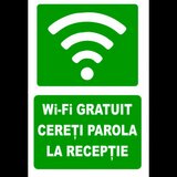 Indicator pentru wi-fi gratuit cereti parola la receptie